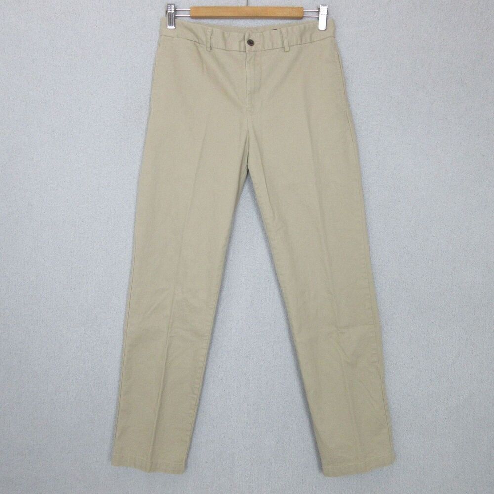 Polo Ralph Lauren Womens Khaki Tan Stretch Cotton Chino Pants Sz 18 Straight Leg